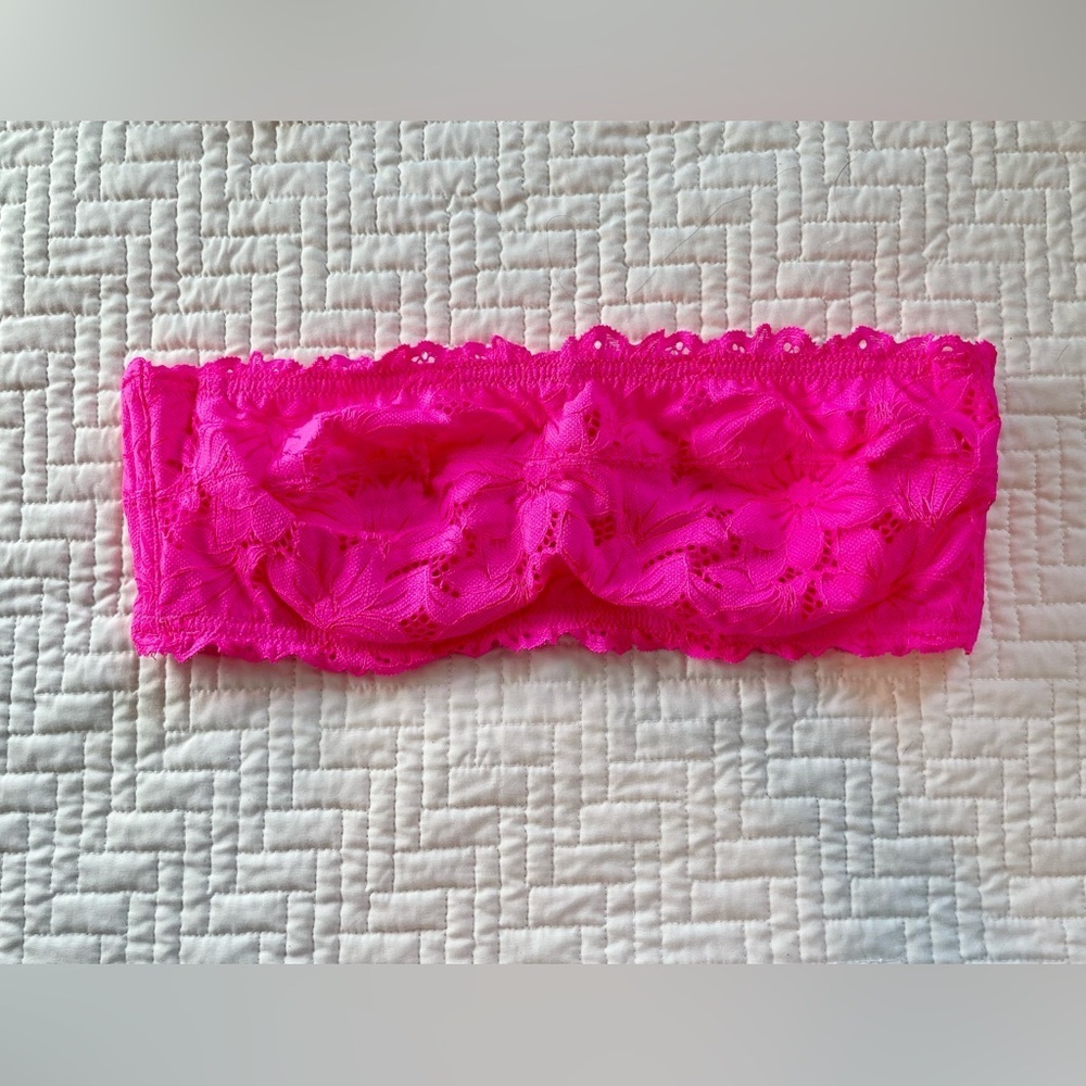 Aerie Real Power Beach Daze Lace Unlined Bandeau Bra